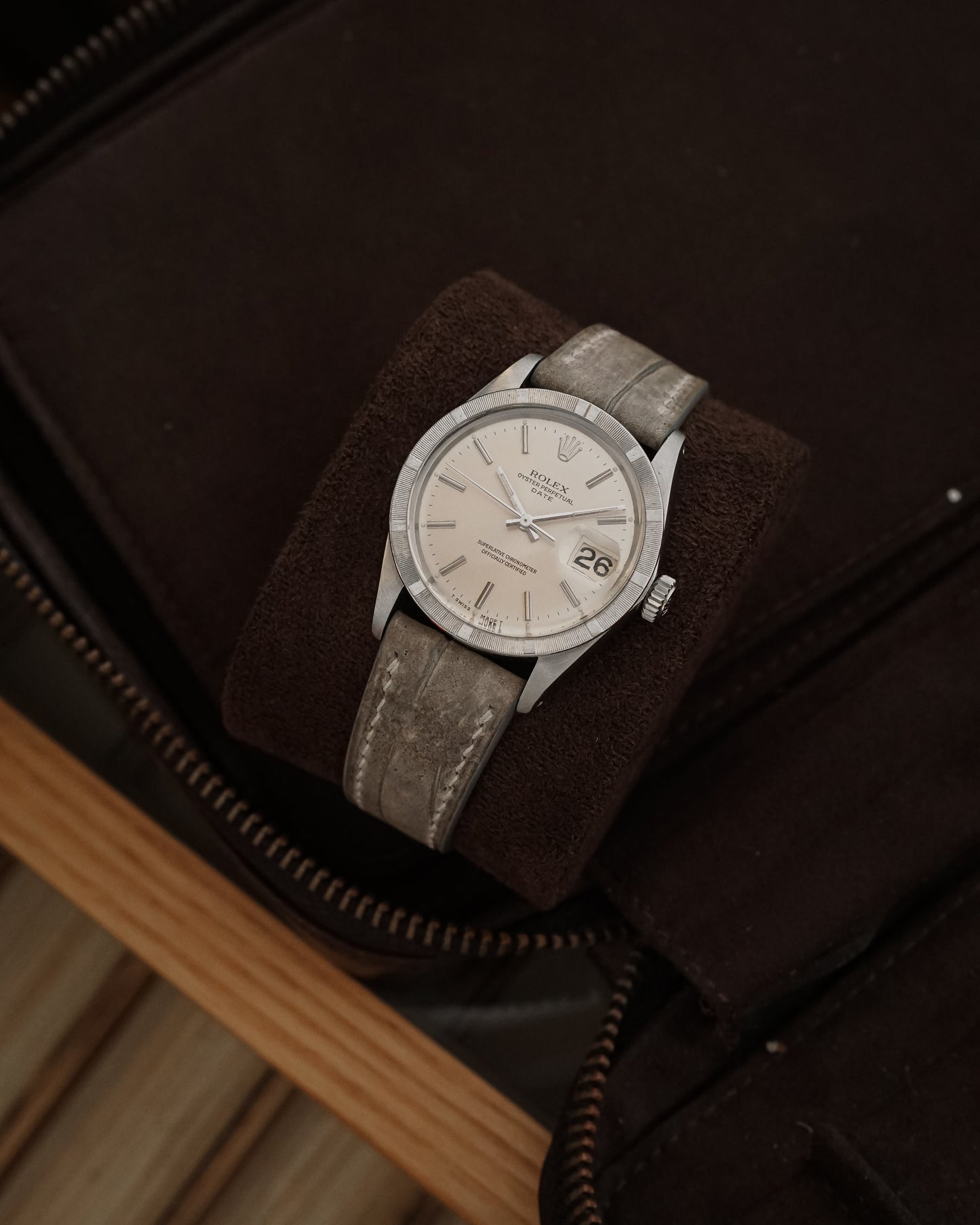 Rolex Oyster Perpetual Date Ref. 1501 Silver Sunburst Dial
