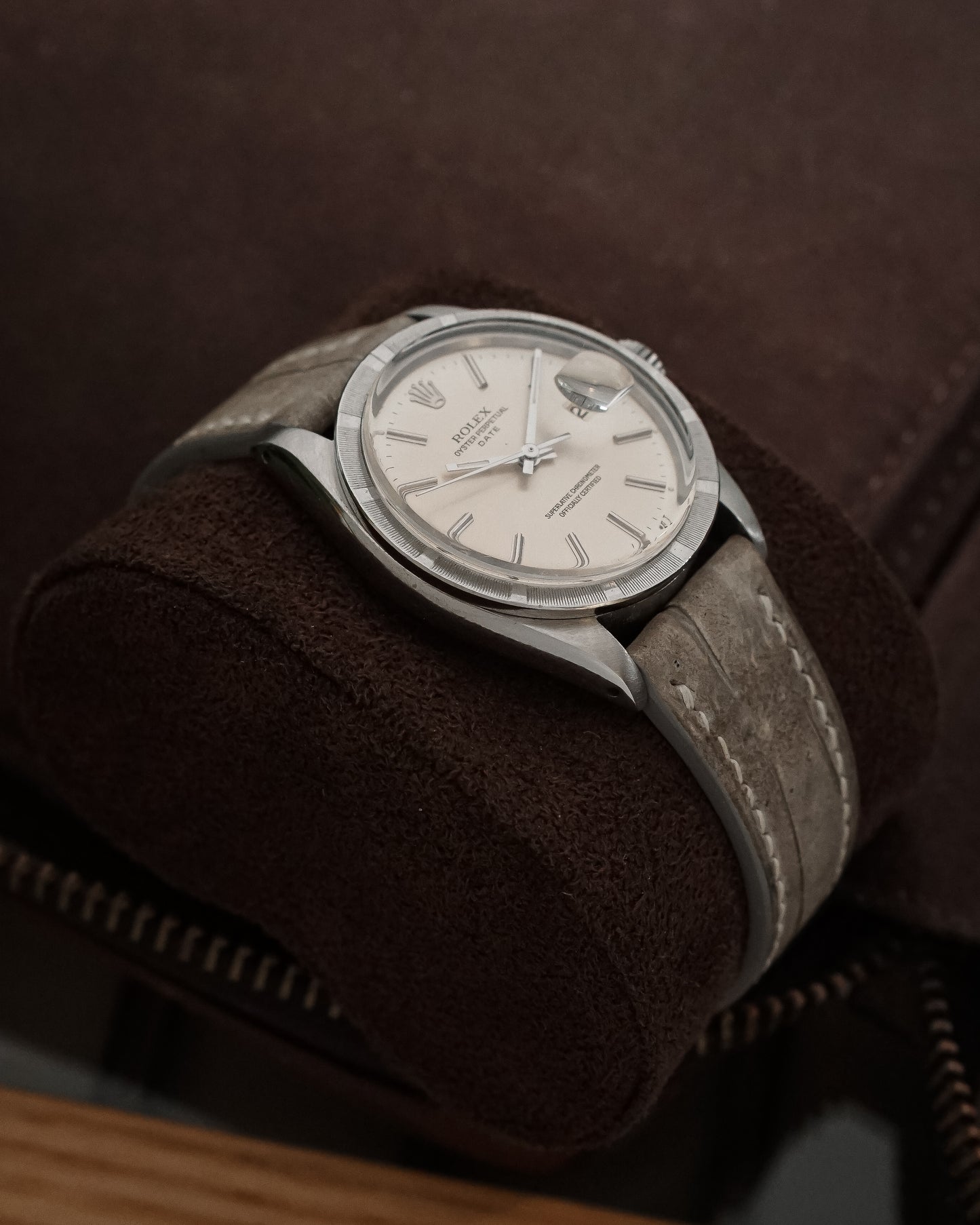 Rolex Oyster Perpetual Date Ref. 1501 Silver Sunburst Dial