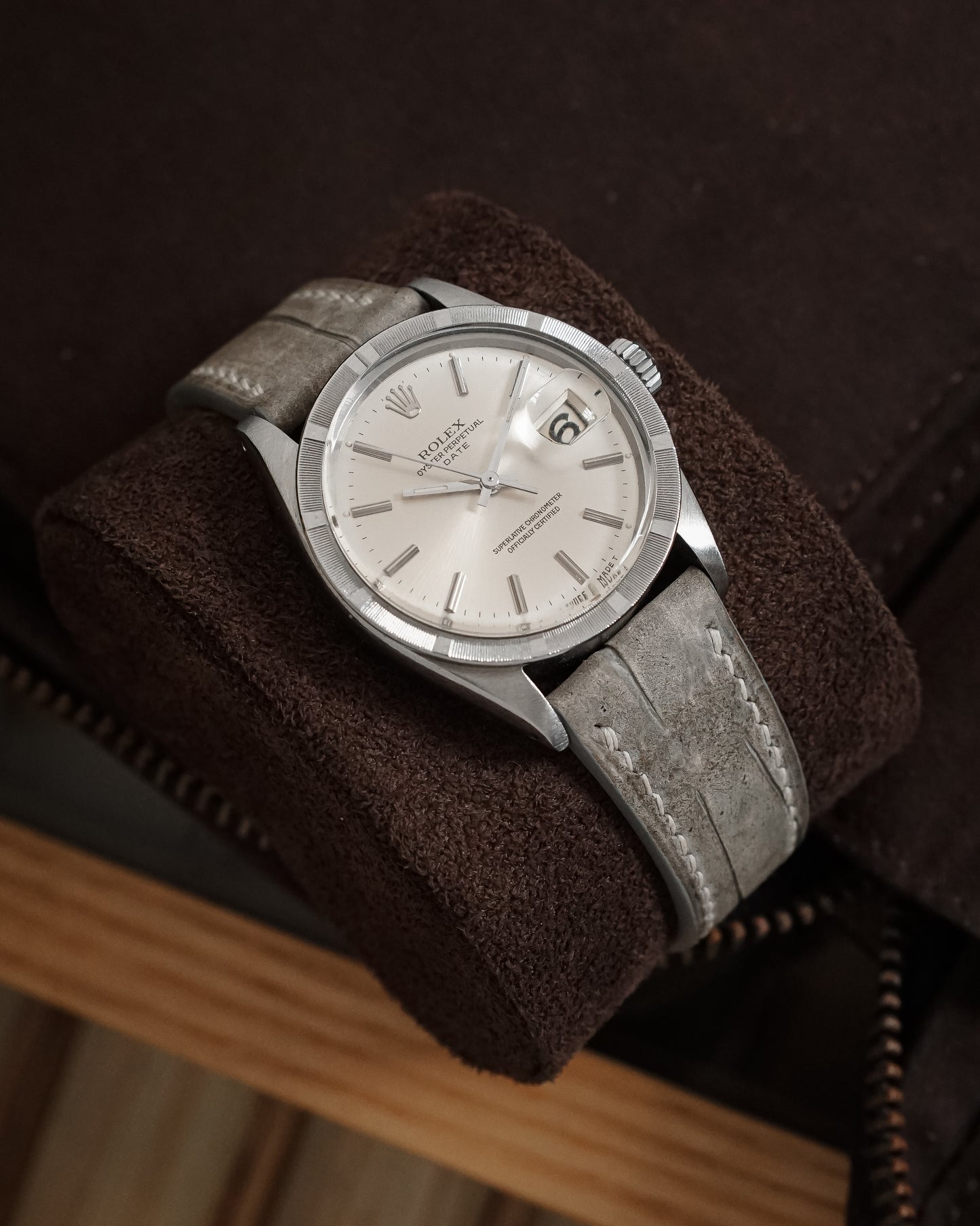 Rolex Oyster Perpetual Date Ref. 1501 Silver Sunburst Dial