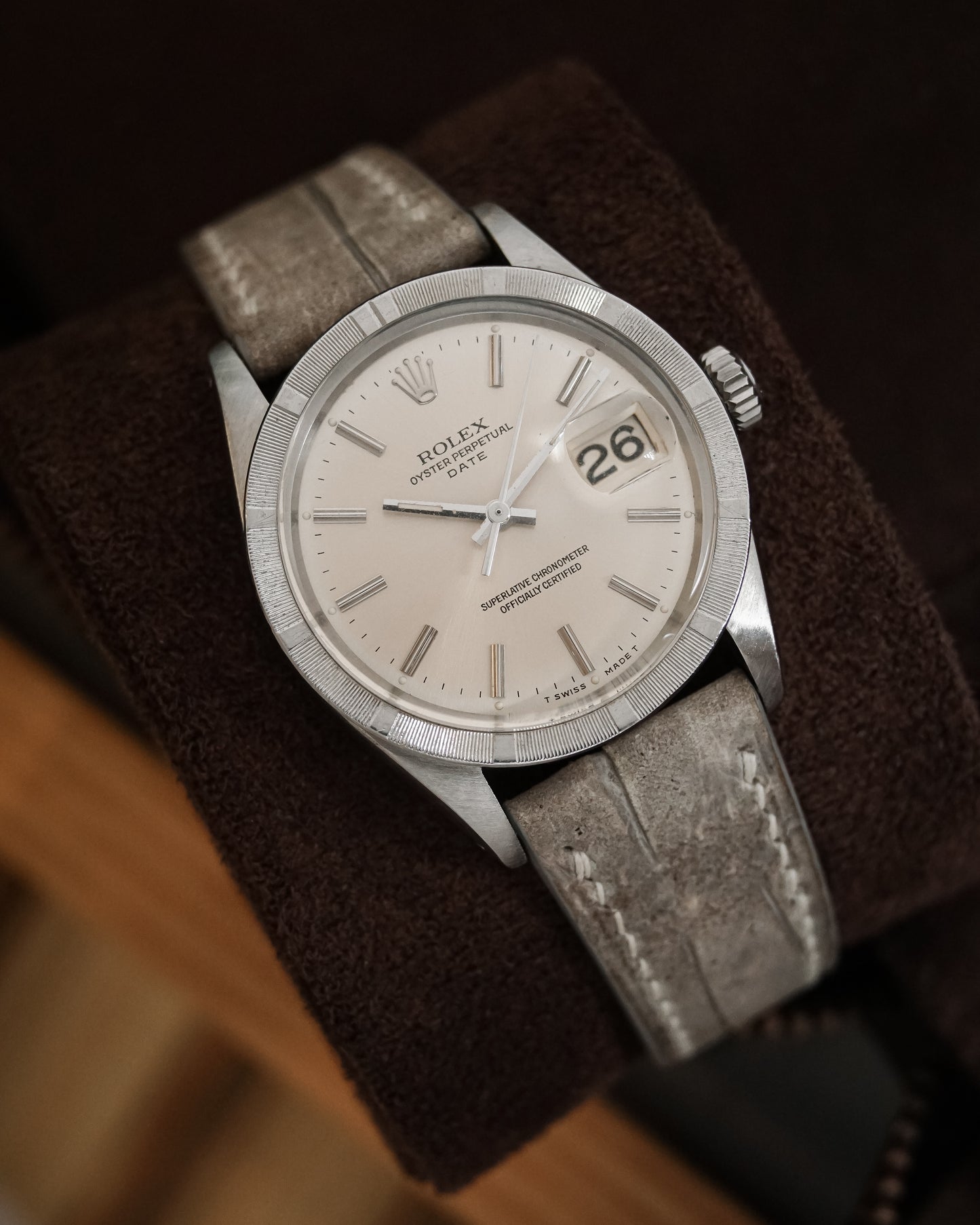 Rolex Oyster Perpetual Date Ref. 1501 Silver Sunburst Dial