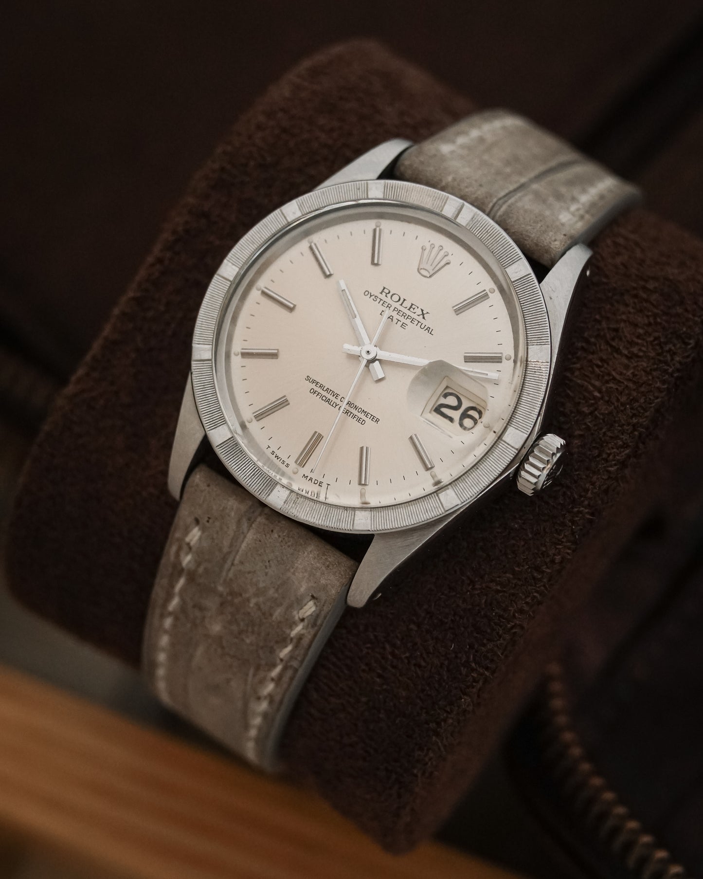 Rolex Oyster Perpetual Date Ref. 1501 Silver Sunburst Dial