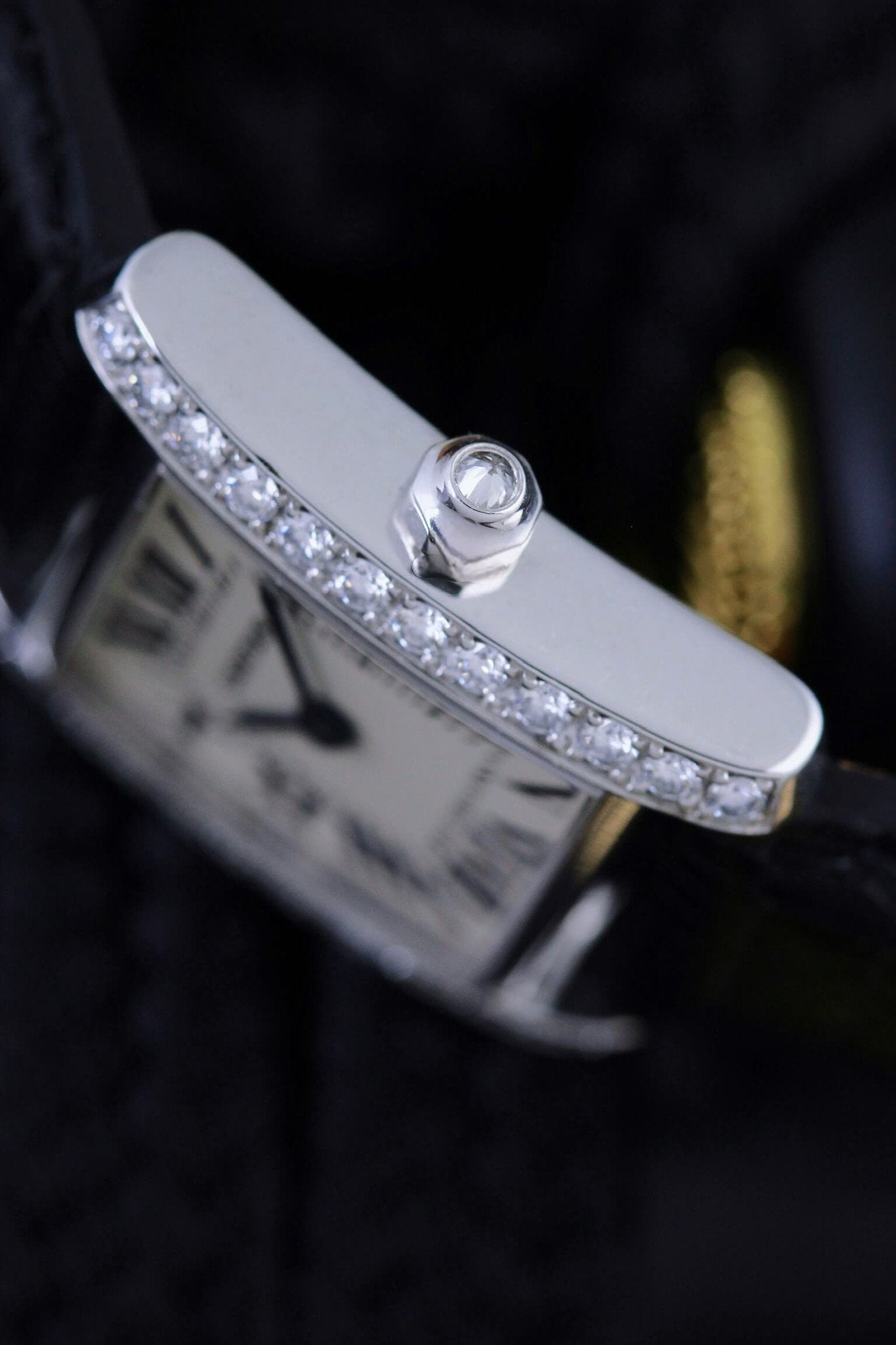 Cartier Tank Française Ref 2403 18K White Gold Diamond